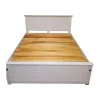 Teak Box Bed Black and White