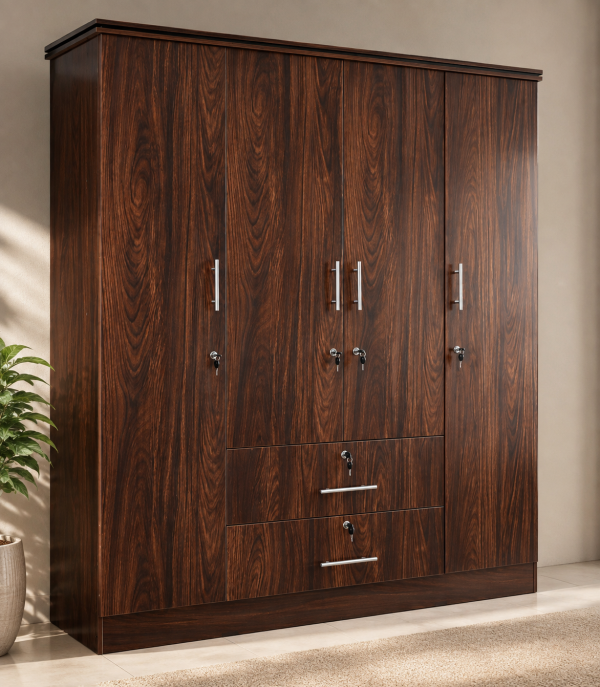 Melamine 6x5 - 4 Door Cupboard - 5 years warranty