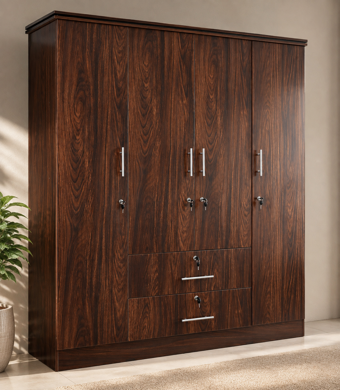 Melamine 6x5 - 4 Door Cupboard - 5 years warranty - Image 2