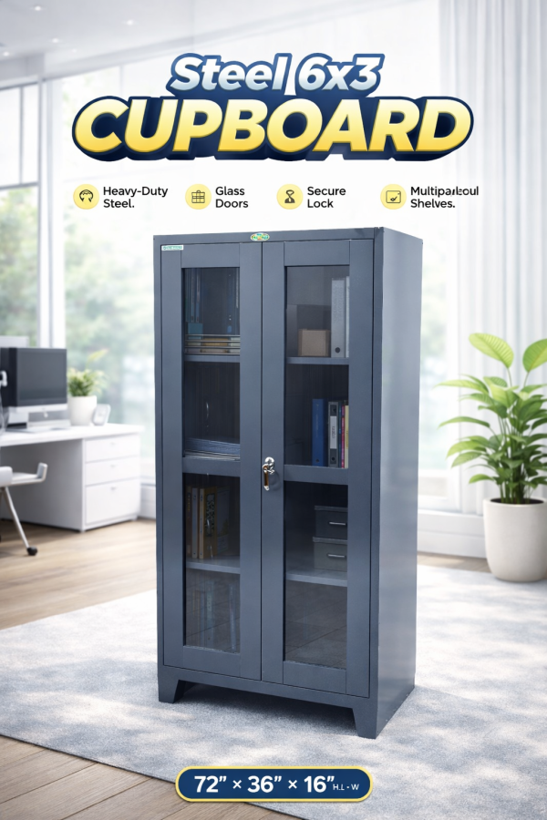 ChatGPT Image Feb 20, 2026, 04_53_25 PM Steel 6x3 Cupboard (Glass Door Model)