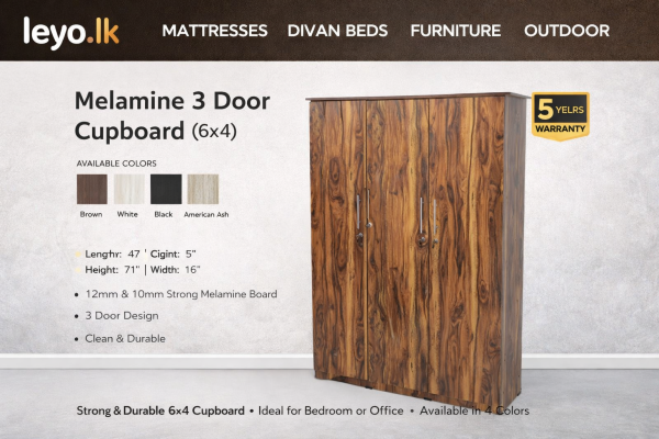 ChatGPT Image Feb 24, 2026, 12_05_00 PM Melamine 3 Door Only - 6x4 Cupboard - 5 Years Warranty (47 inch 71 inch 16 inch )