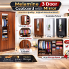 Melamine 3 Door Mirror Only – 6×4 Cupboard – 5 Years Warranty (47 inch 71 inch 16 inch )