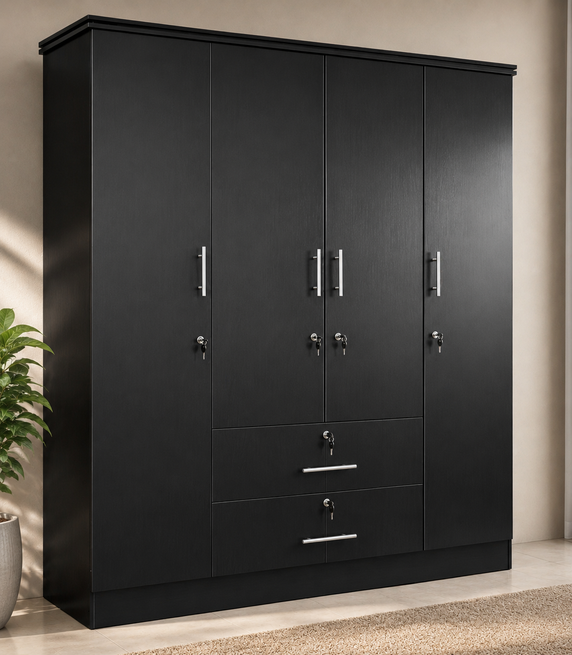 Melamine 6x5 - 4 Door Cupboard - 5 years warranty - Image 3
