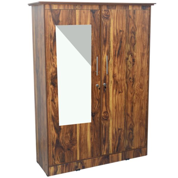 Melamine 2 Door Cupboard 6x4  With Mirror Wardrobe   (46x 71x 15inc)