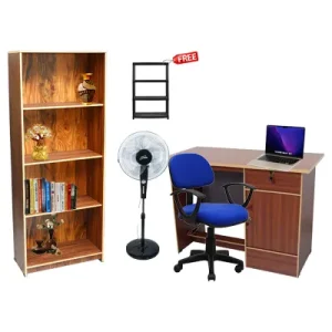 Office & Study Essentials Set – Book Rack, Writing Table & More