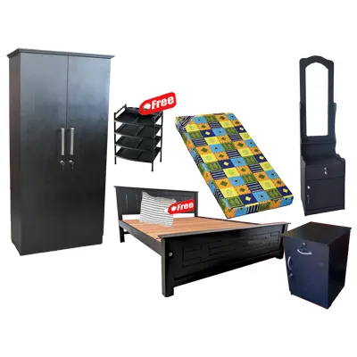 Premium Bedroom Furniture Bundle – Bed, Piyestra Mattress, Dressing Table & More
