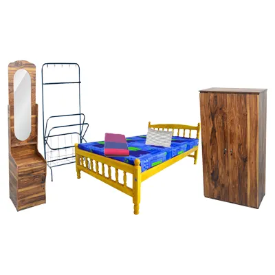 Premium Single Bedroom Set – 6x3 Aktoniya Bed, Kingstra Mattress & More