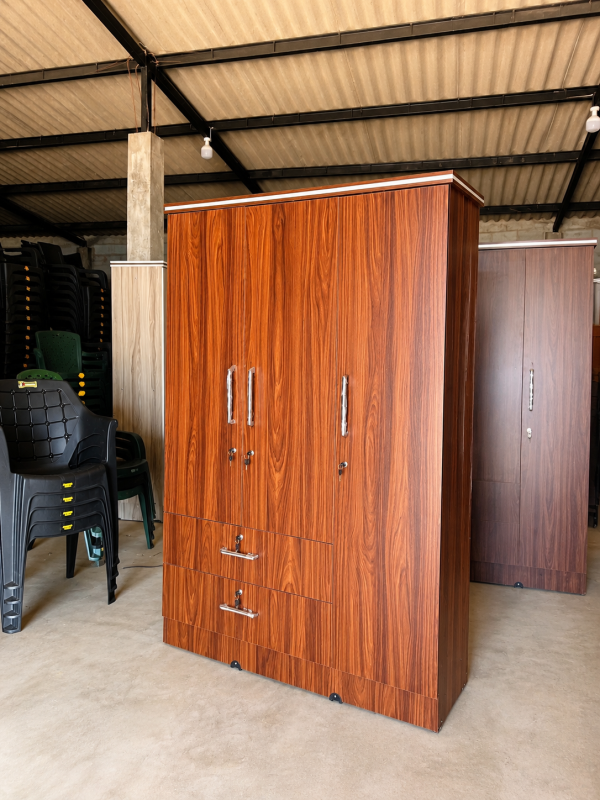 01 Original Melamine Long Drawer 3 Door Cupboard