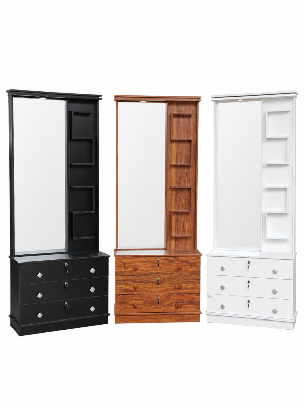 01 Modern Melamine Dressing Table with Mirror – 6ft x 2.5ft ( S - Model ) - 5 years warranty