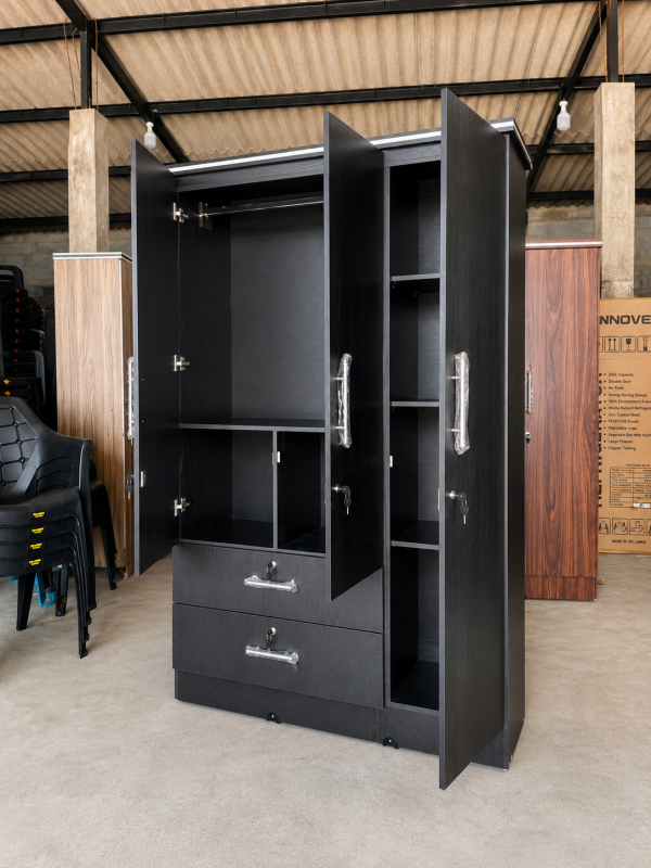 08 Original Melamine Long Drawer 3 Door Cupboard