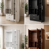 14 Original Melamine Long Drawer 3 Door Cupboard