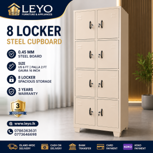 8 Locker Steel Cupboard