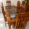 b371161d-51fc-4557-a9c8-611c99deb4b5 Premium Original Teak Wood Dining Table Set – 6ft x 3ft | 6 Chairs