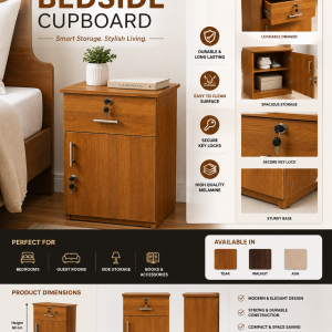 Melamine Bedside Cupboard
