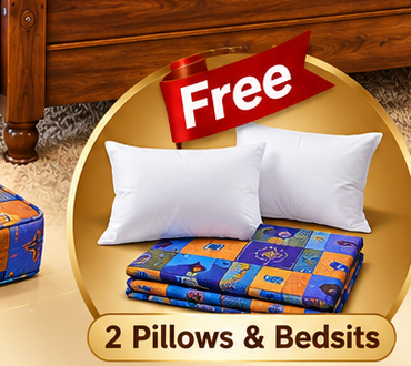 Free_Pillows_Bedsheet Classic Wooden Bedroom Set