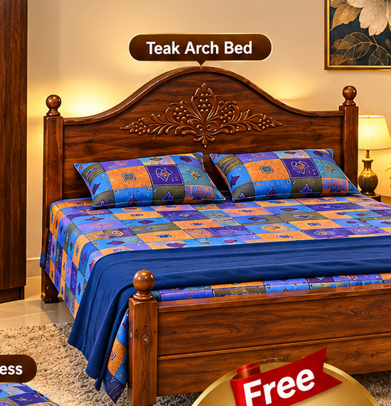 Teak_Arch_Bed Classic Wooden Bedroom Set