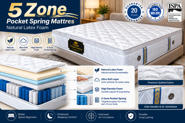 10 inch 01 Spring Mattress Arpico 10 inch Pillow top