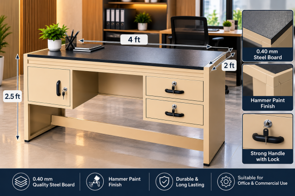 4x2 -03 Leyo Executive Steel Office Desk