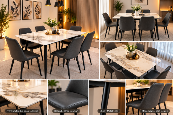 55x32 -6 chir 03 Leyo Elegance 6-Seater Dining Set